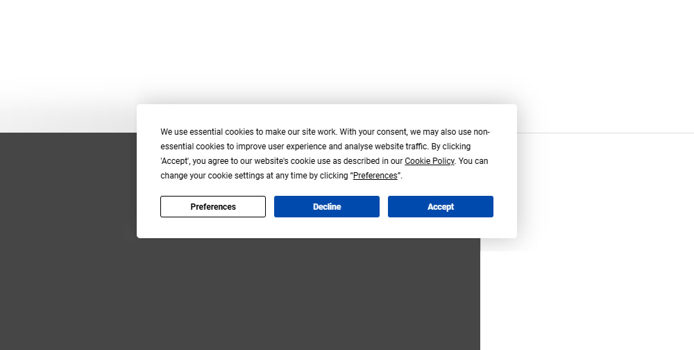 cookie consent banner