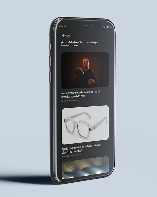 Visualise news section displayed on smartphone